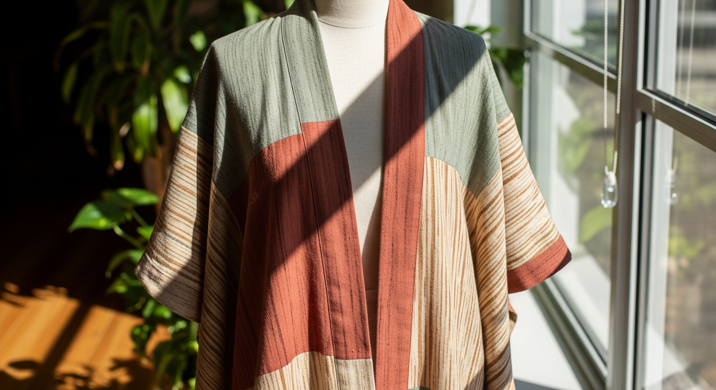 Brahmaki Sustainable Short Kimono: Eco-Conscious
