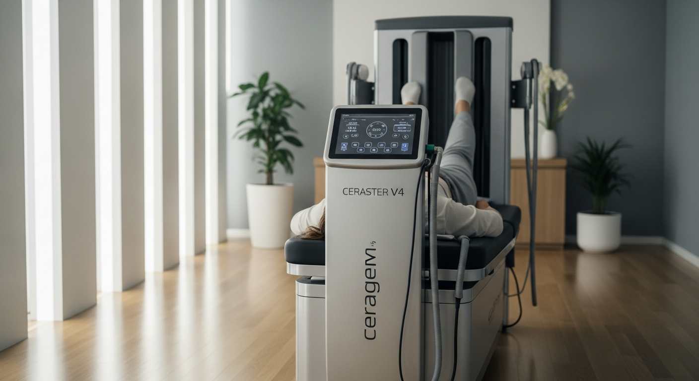 Ceragem Master V4 thermal massage bed with heated rollers and spinal scanning technology