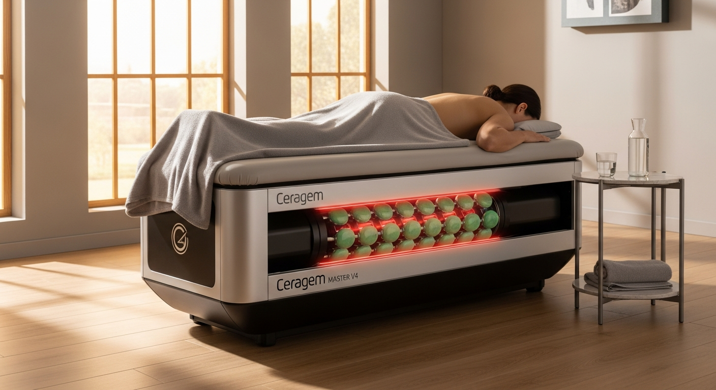 Ceragem Master V4 automatic massage bed with thermal heating system for spinal therapy