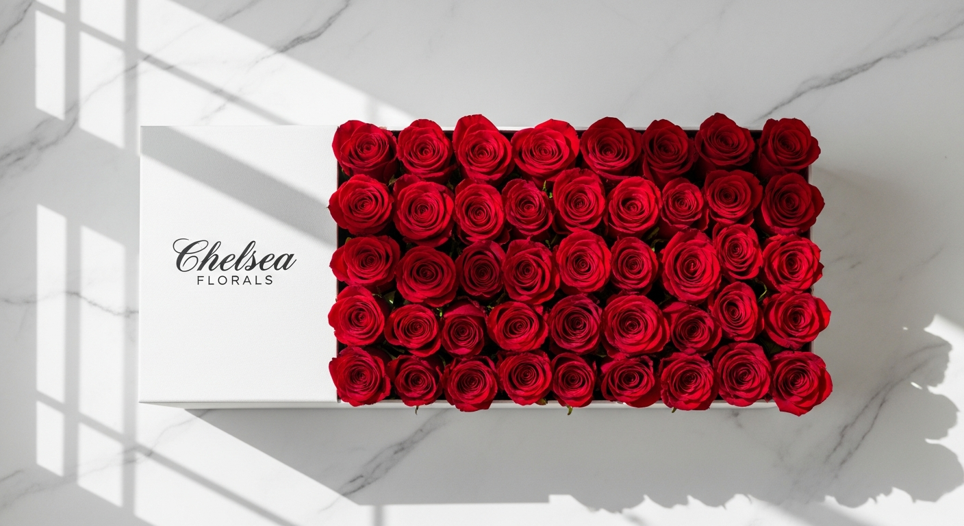 200 luxury red roses in elegant Chelsea Florals bouquet arrangement