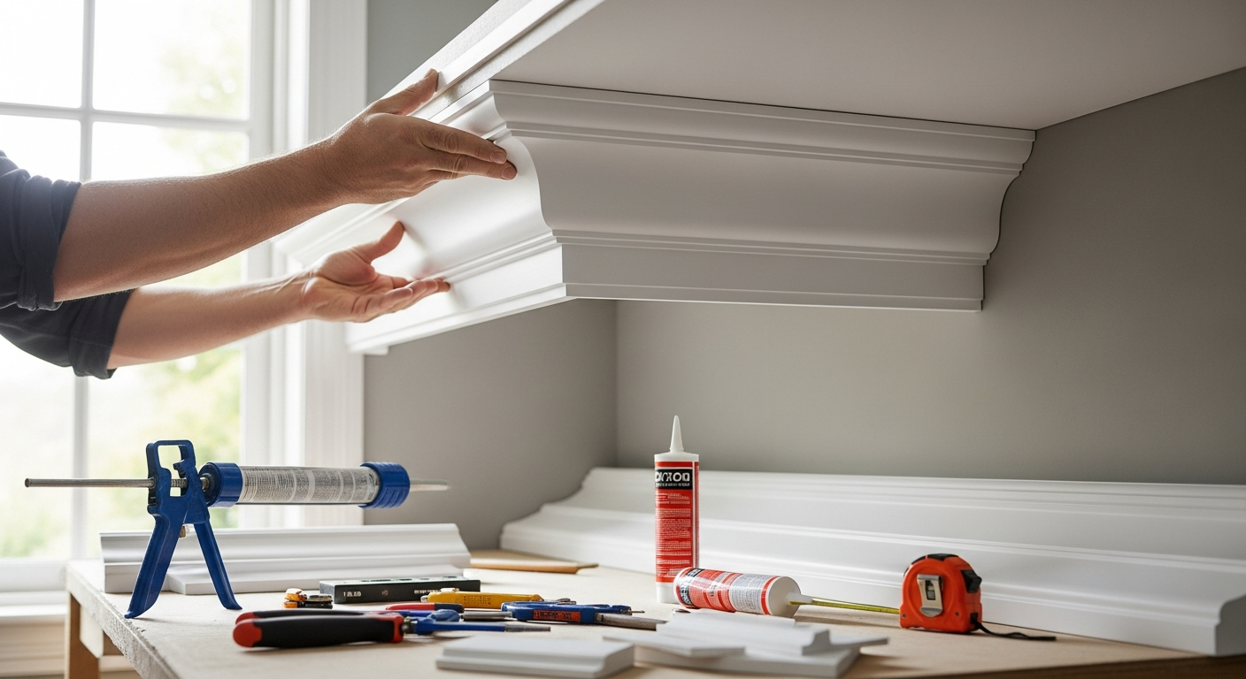Orac Decor CX106 Coving Cornice installed on ceiling wall junction