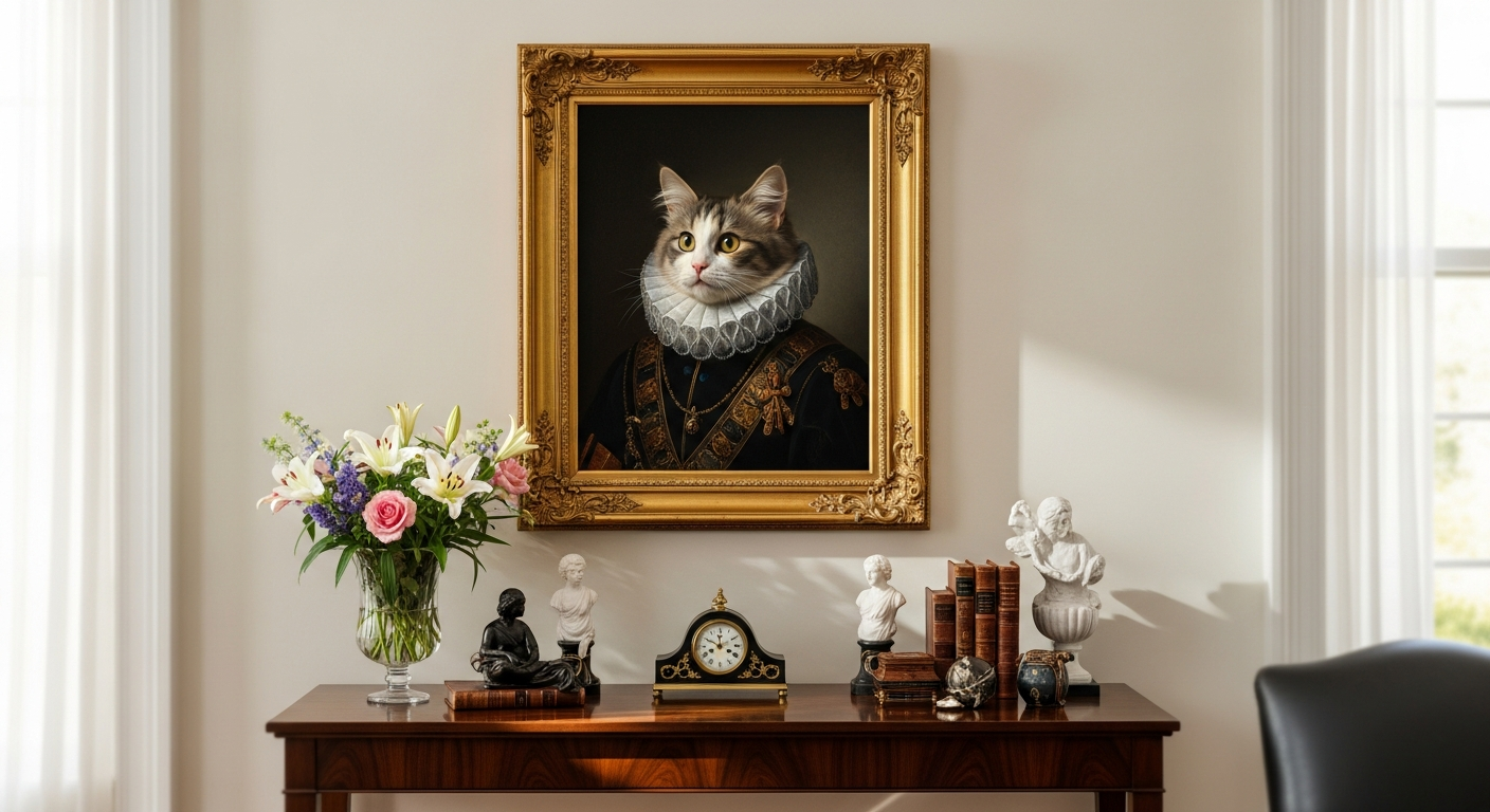 Custom Renaissance Pet Portrait Canvas Guide