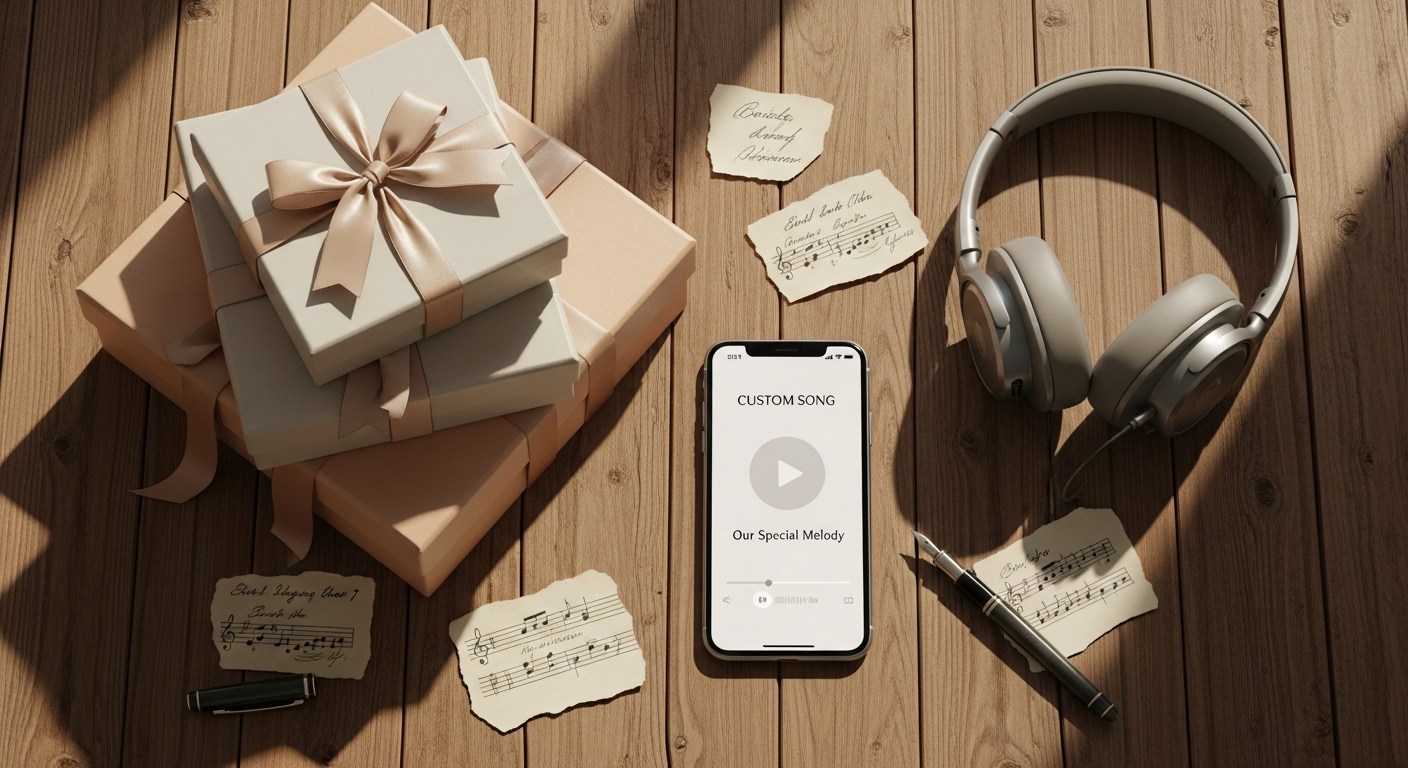 Custom personalized song gift creation process with professional music production