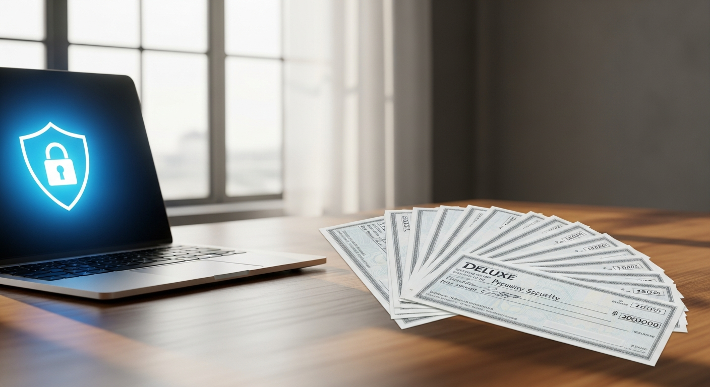 Deluxe High Security QuickBooks Checks with advanced anti-fraud security features and hologram