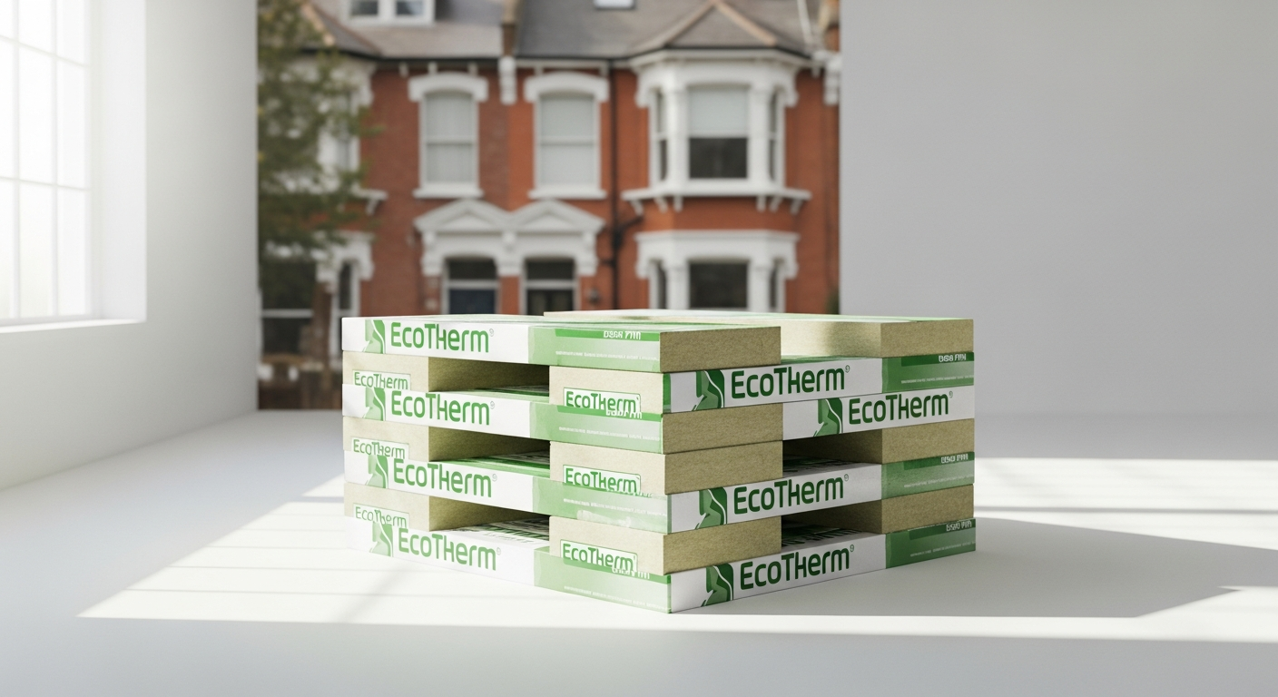 EcoTherm Eco-Versal PIR insulation board installed in older home renovation project