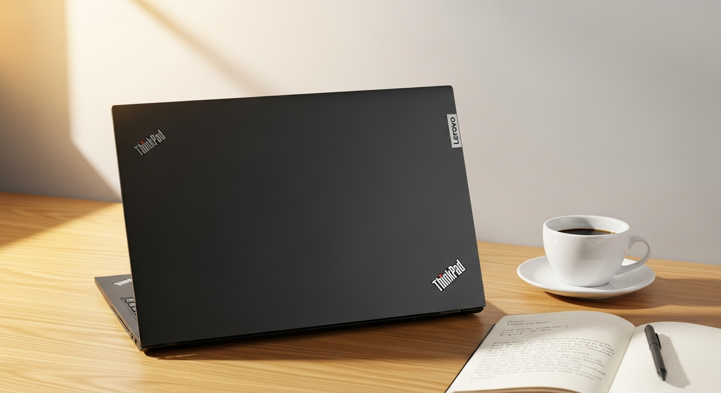 Lenovo ThinkPad L14 refurbished business laptop on desk workspace