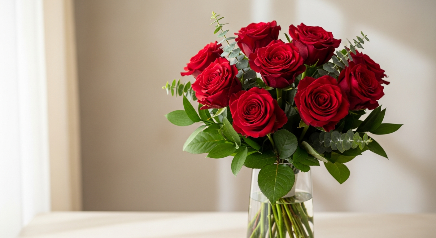 Classic Red Roses Bouquet for Love