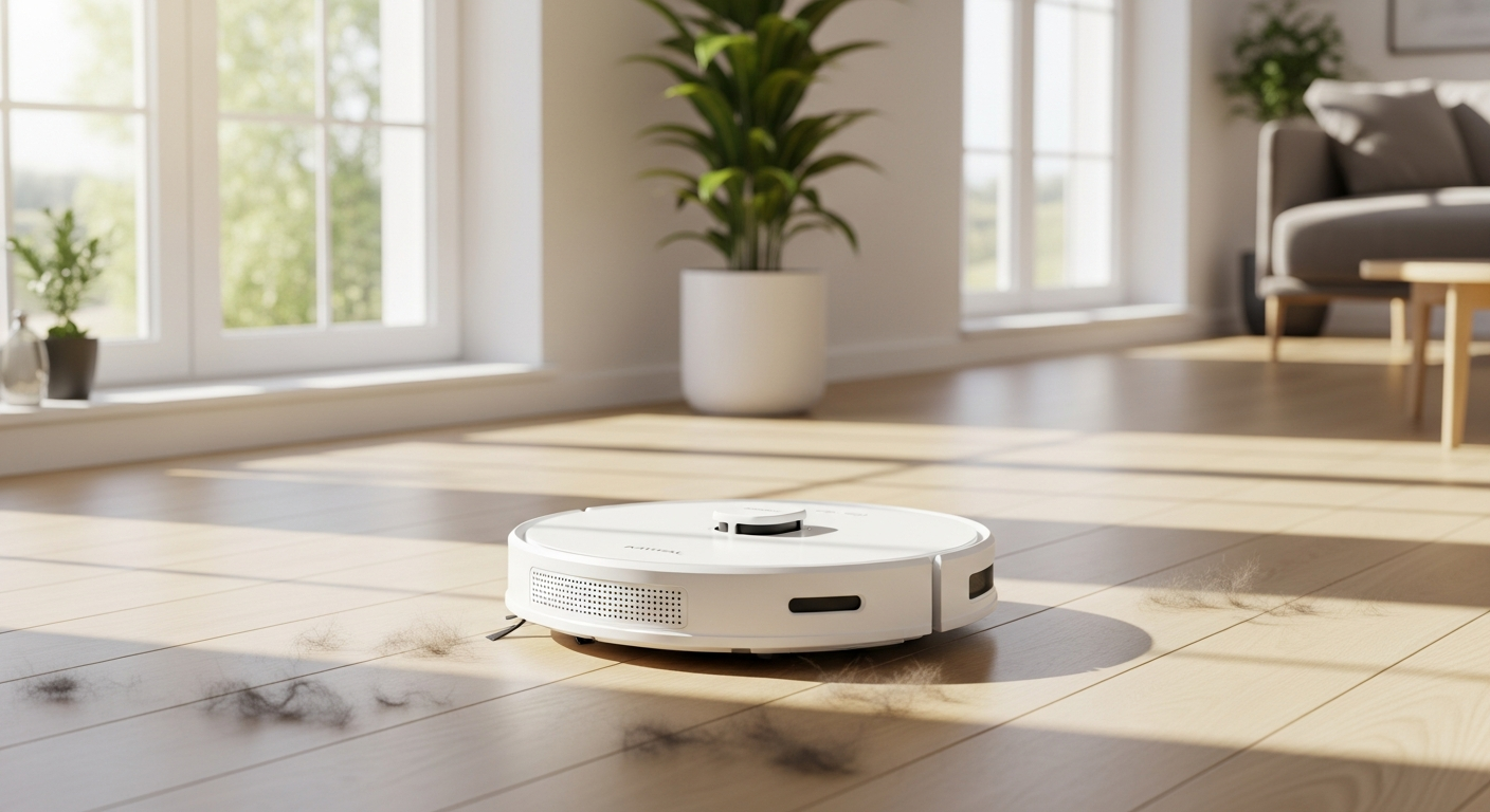 Narwal Flow 2 robot vacuum mop with hot water base station cleaning pet hair