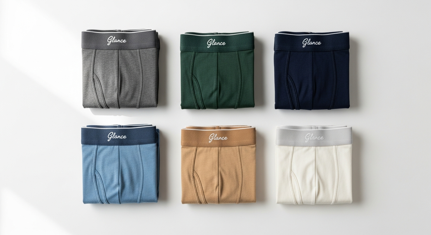 Glance Underwear Bamboo Boxershorts Multi-Pack bundle displayed with premium fabric texture