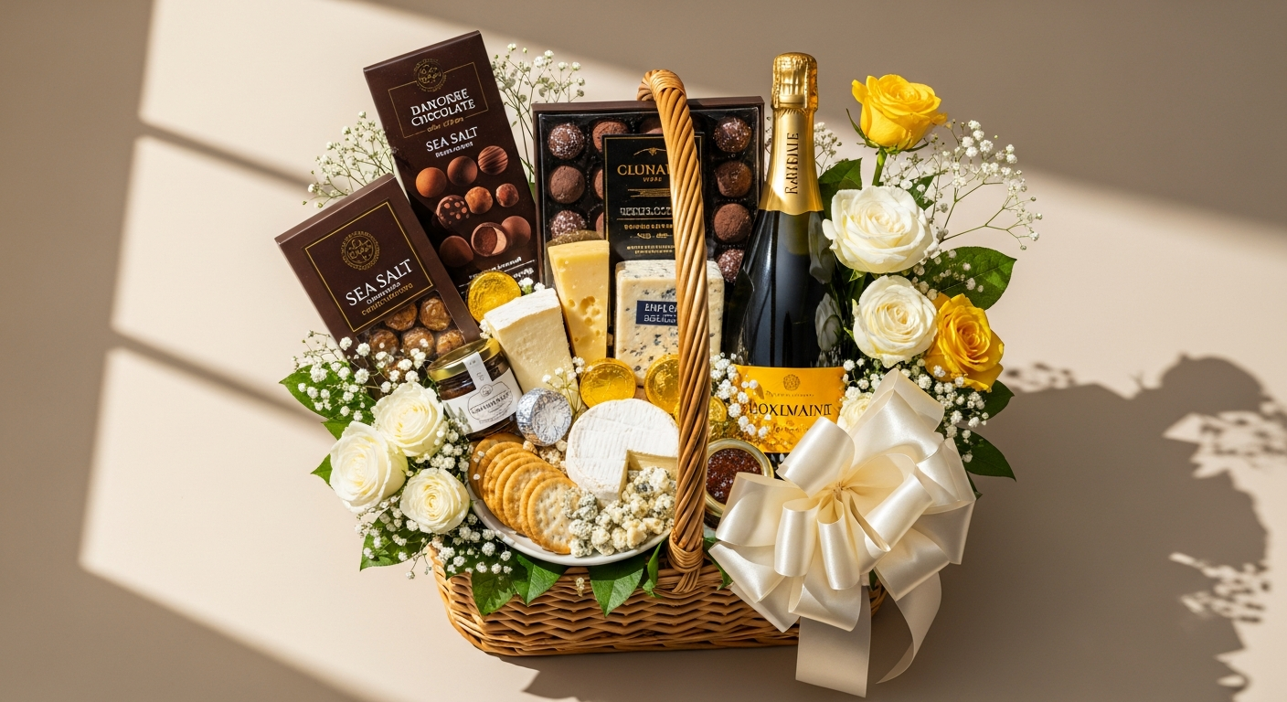 Golden Celebration Gourmet Gift Basket