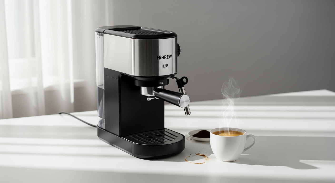 HiBREW H2B 5-in-1 multi-capsule coffee machine on kitchen counter