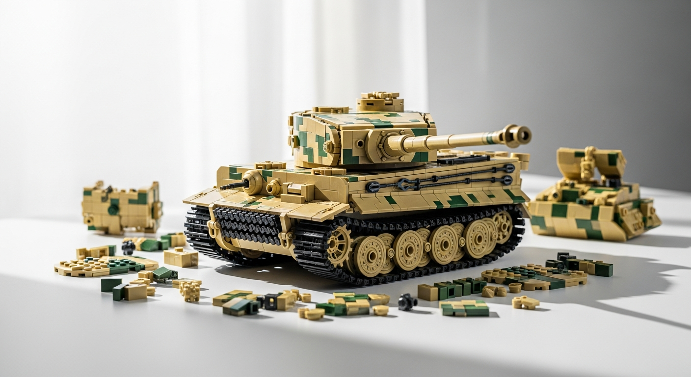 KAZI Tiger II Tank Building Blocks WWII Panzer military model set