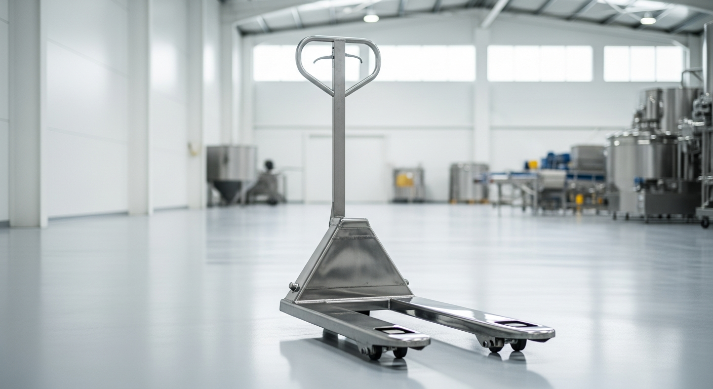 Stainless Steel Pallet Trucks for Hygienic