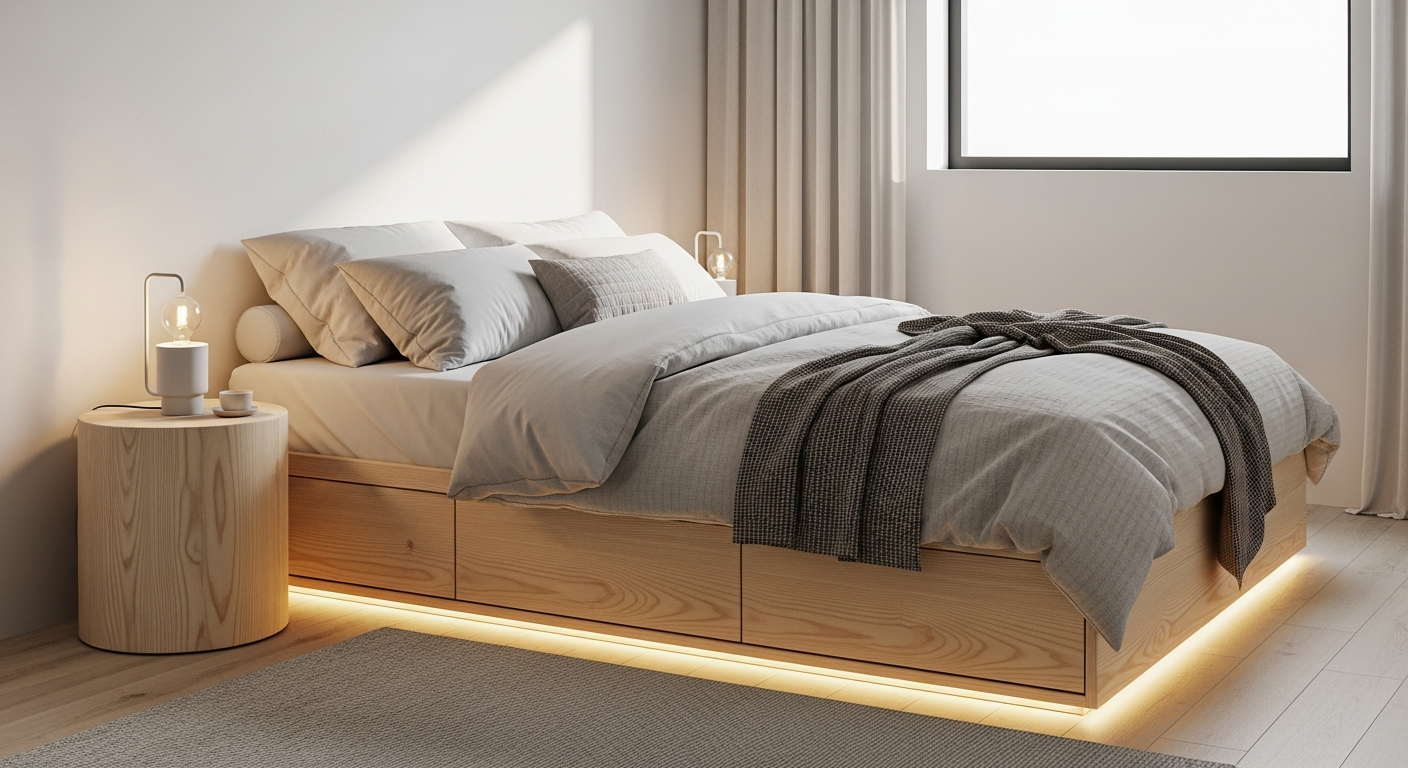 Cozy Storage Bed: Small Space Solution