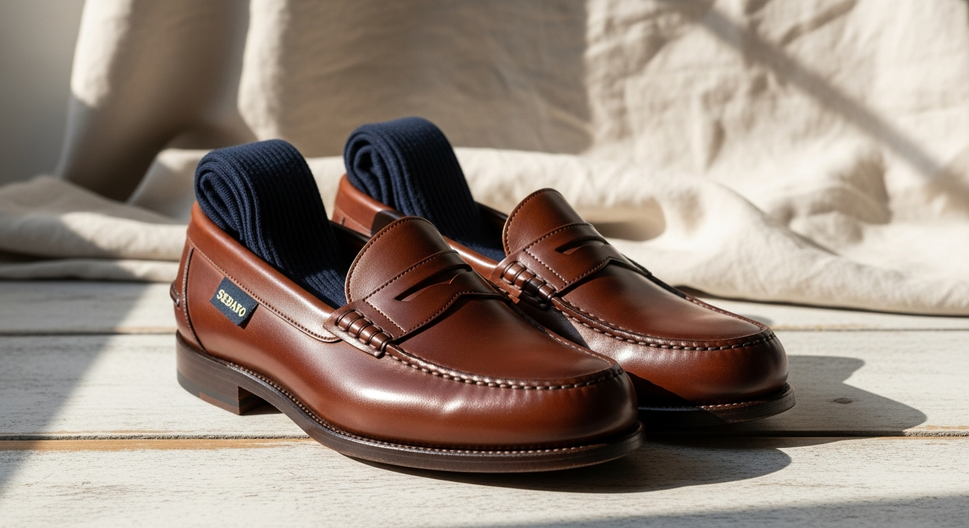 Sebago Dan Leather Moccasin: Premium Penny Loafer