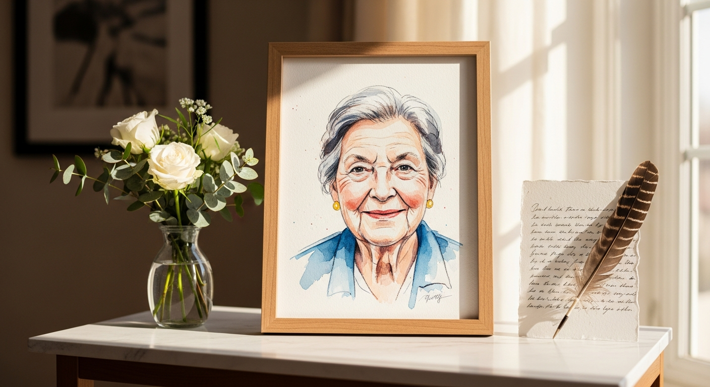 Personalized Watercolor Memorial Portraits
