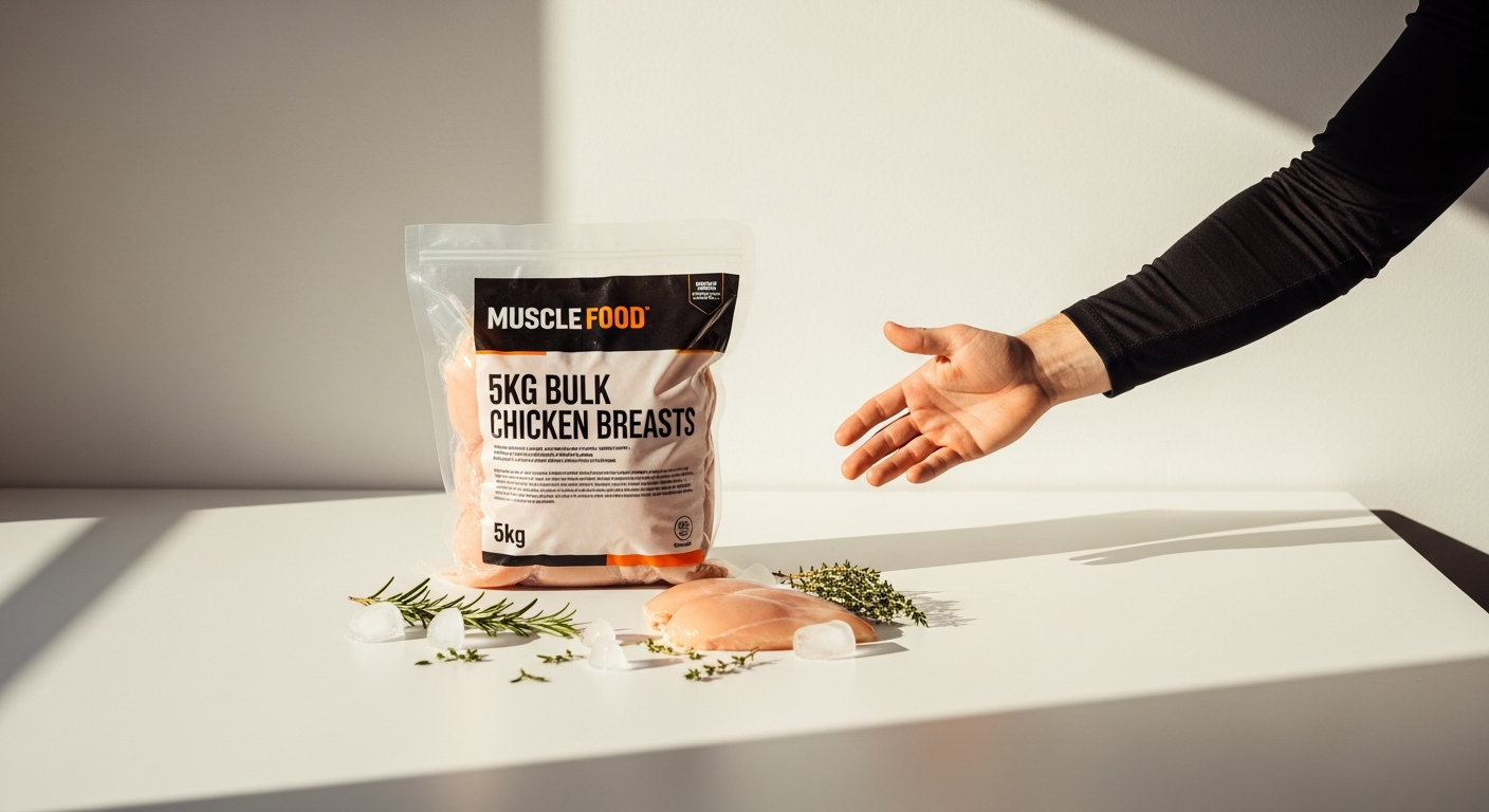 Bulk 5kg pack of premium chicken breasts from Muscle Food for meal prep