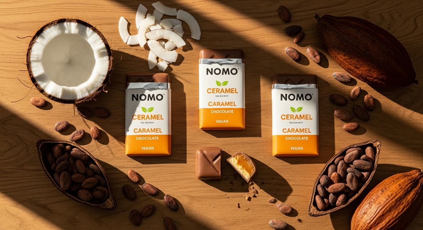 NOMO Vegan Caramel Chocolate: Allergy-Free