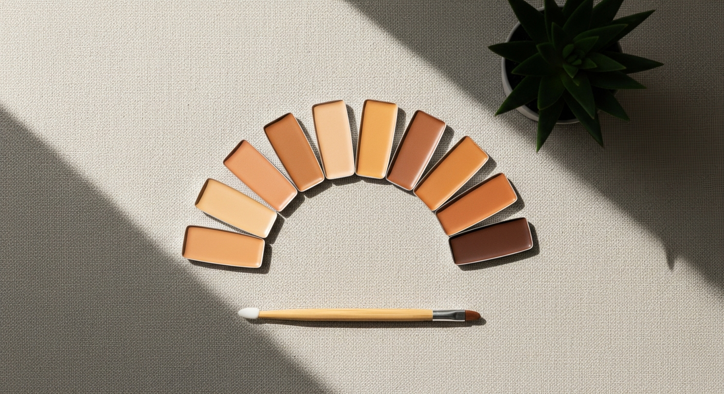 Natural Collection Concealer shade palette displaying 15 diverse shades for all skin tones