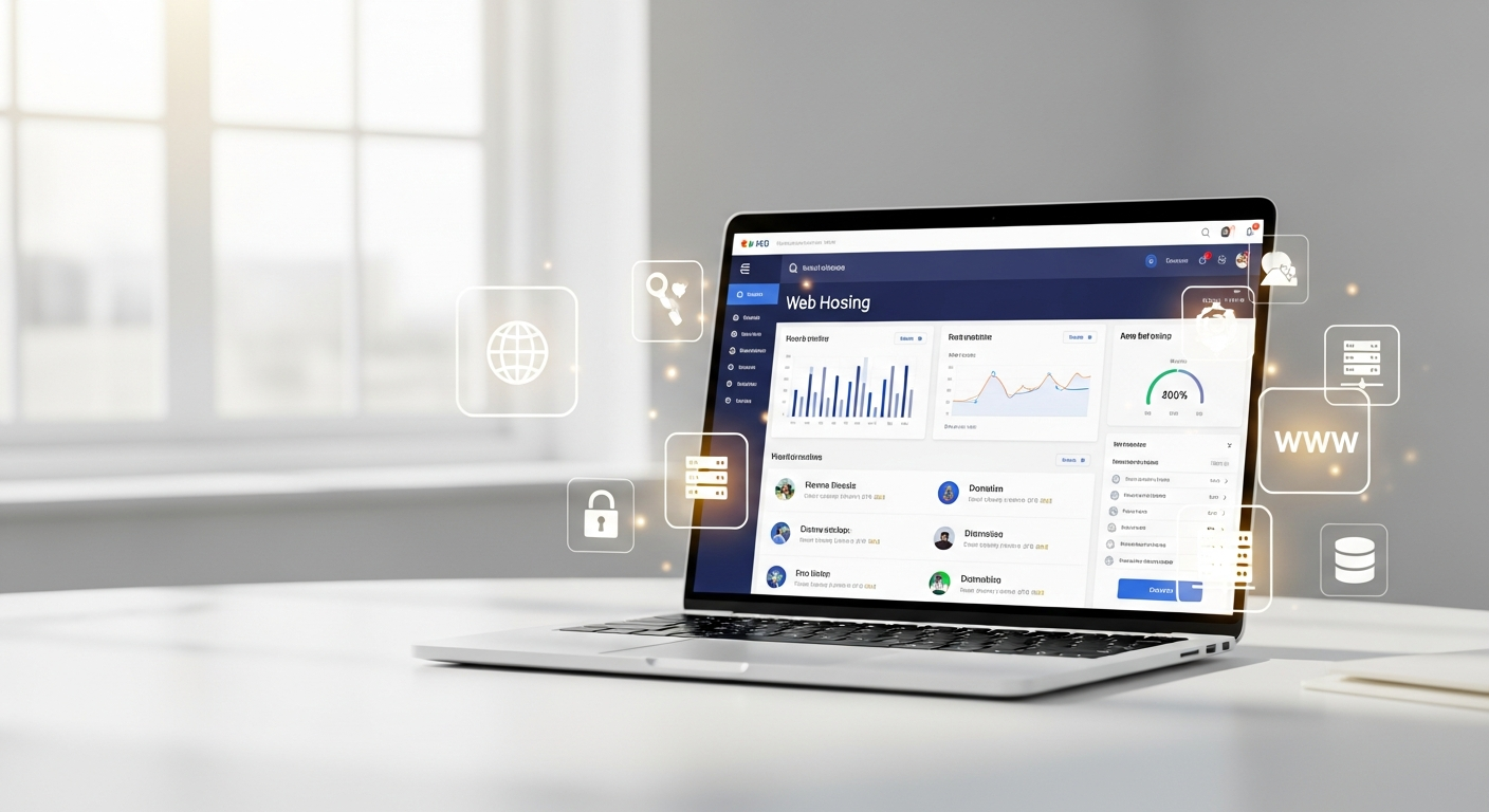 Nominalia Advanced Multidomain Hosting Plan interface showing 10 website management dashboard