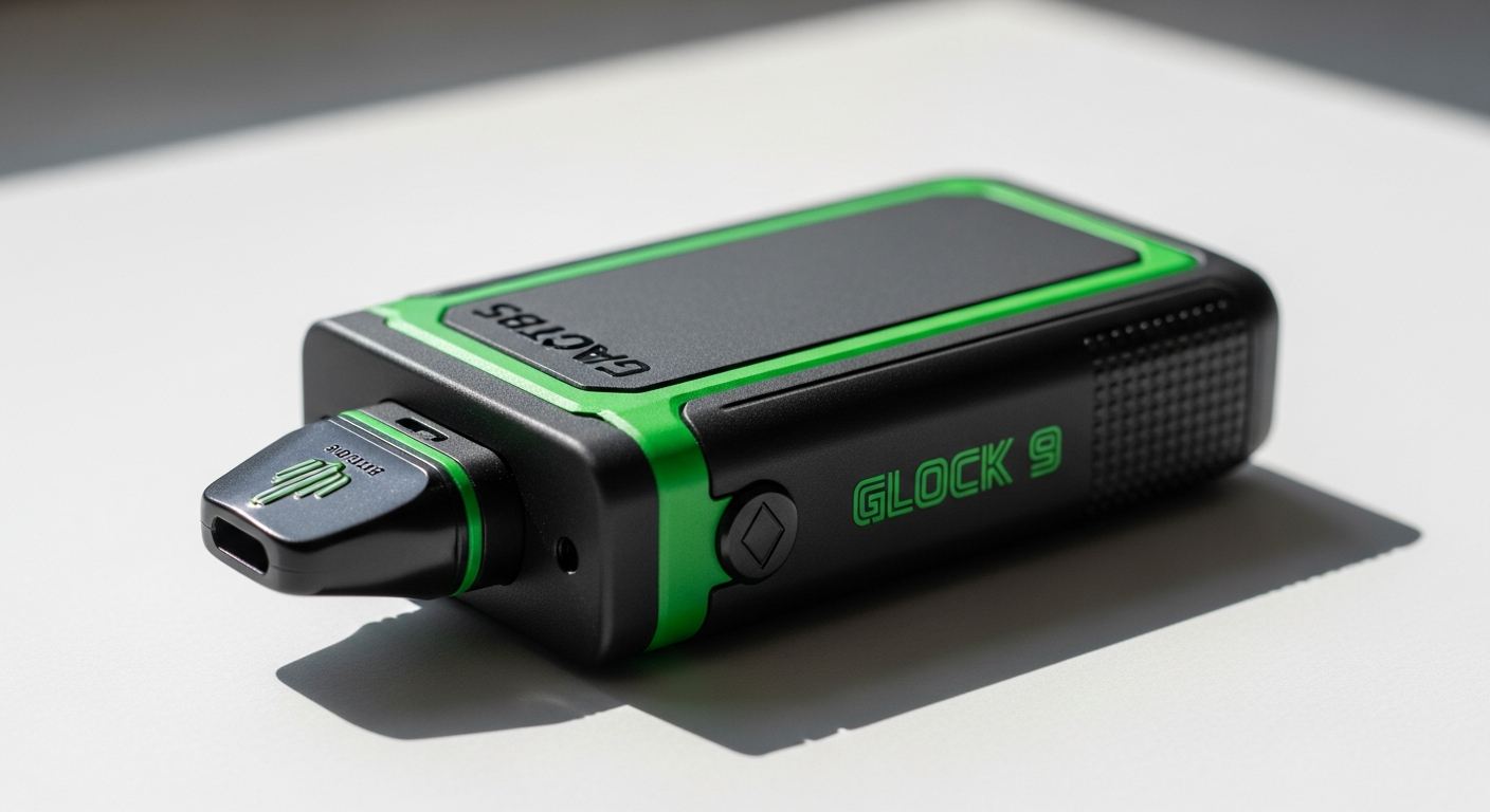 Cactus Labs Glock 9 THC Liquid Diamonds Vape 9000mg disposable device with three strain profiles