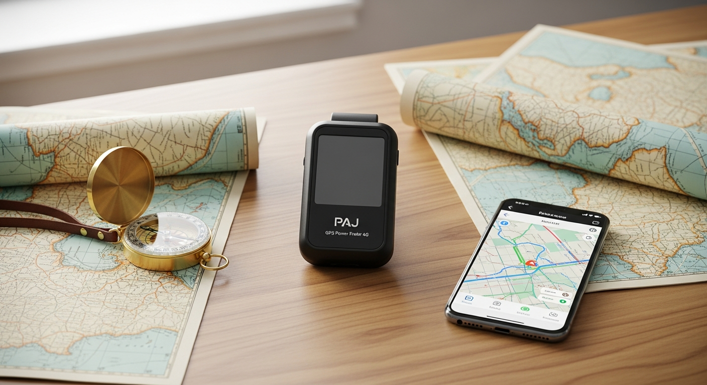PAJ GPS Power Finder 4G Tracker device with magnetic mount and 4G connectivity
