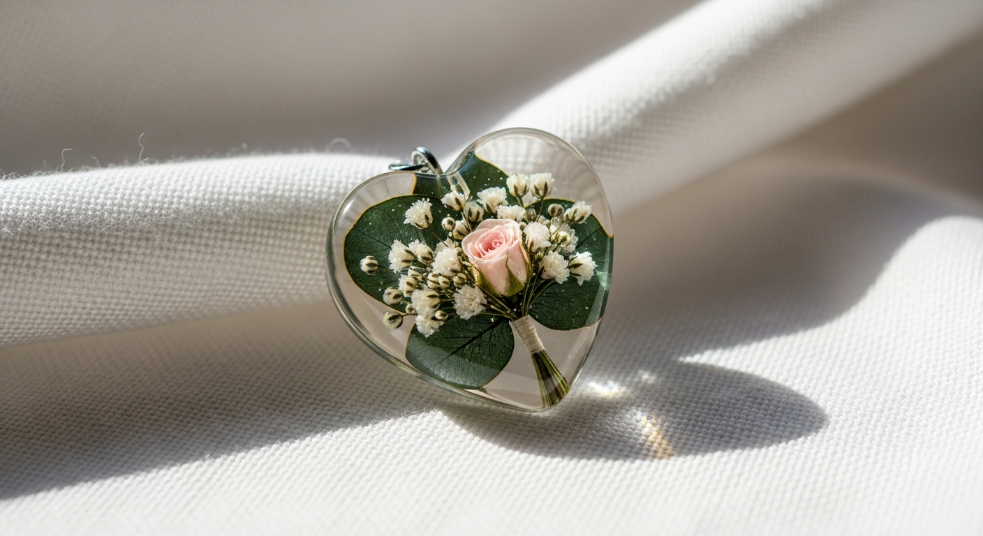 Preserve Wedding Bouquets in Resin Hearts