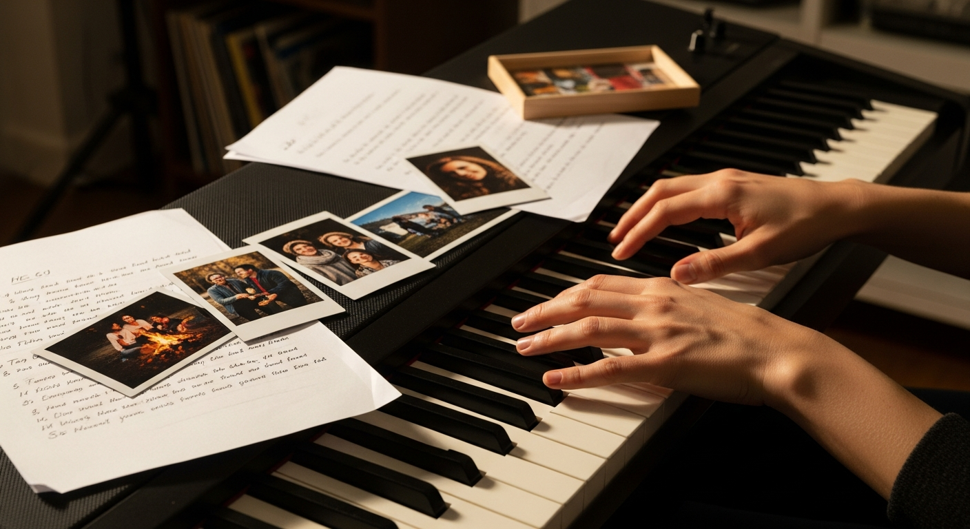 Personalized custom song creation service transforming memories into unique musical gifts