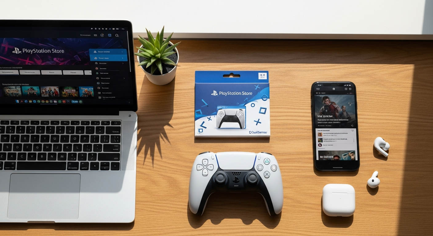 PlayStation Store Card digital code redemption process on gaming console screen