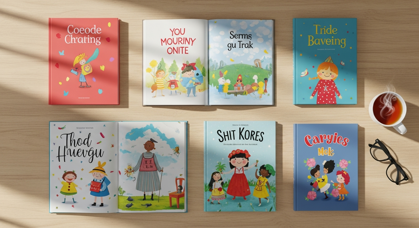 Colorful illustrated children's magazine with fairy tales and global folklore stories