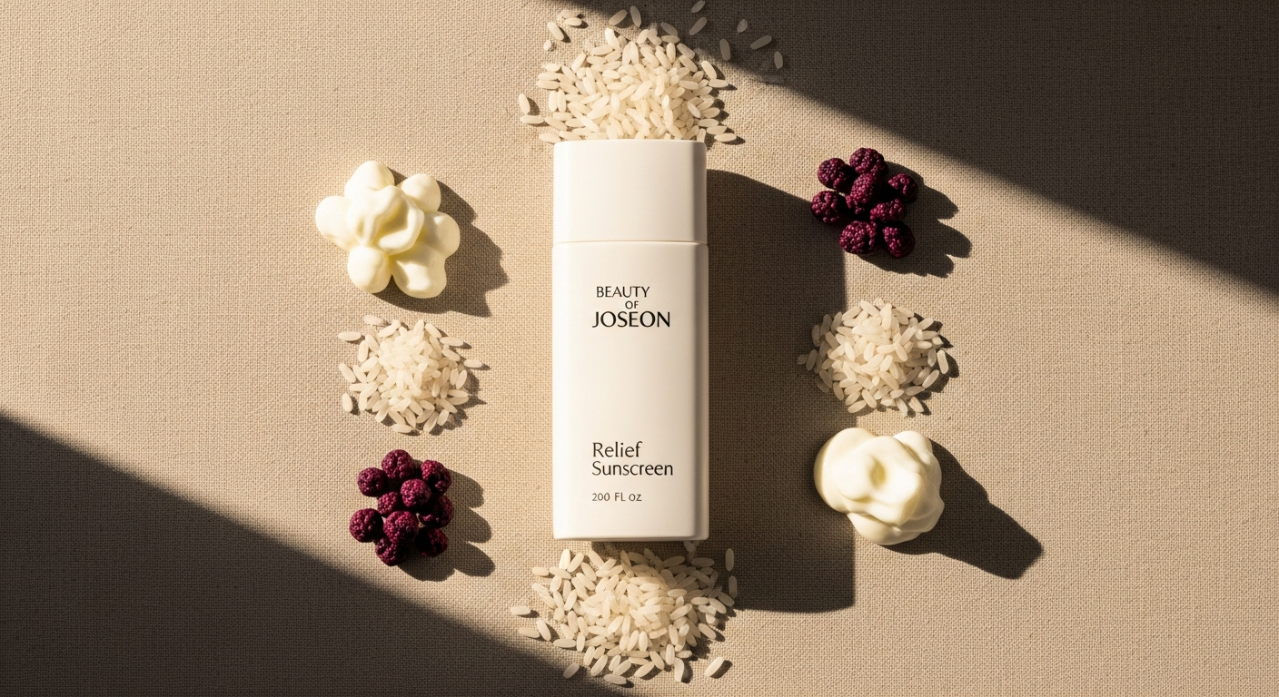 Beauty of Joseon Relief Sunscreen with rice and probiotics in elegant packaging