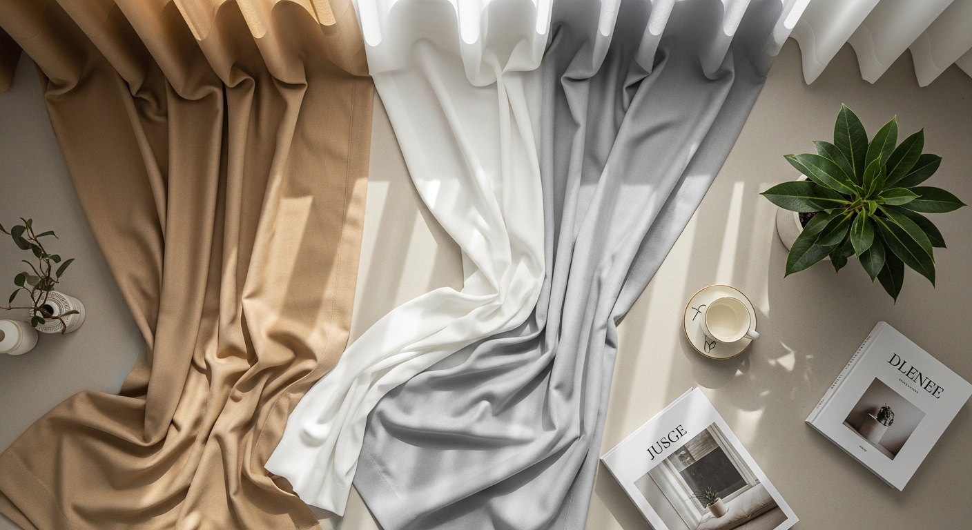 TWOPAGES Liz Linen Blend Curtains: Designer Quality