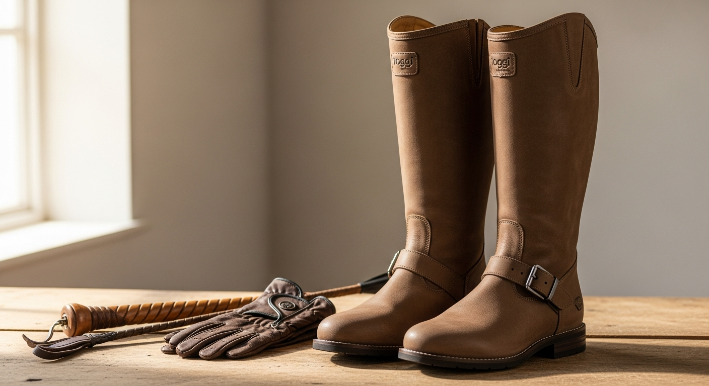 Toggi Calgary Long Nubuck Boots in black leather displayed on white background