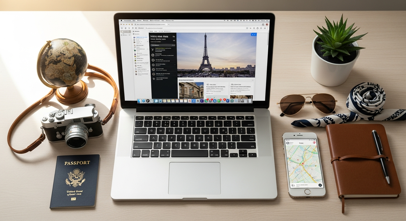Traveler comparing hotel prices on Trivago metasearch platform interface