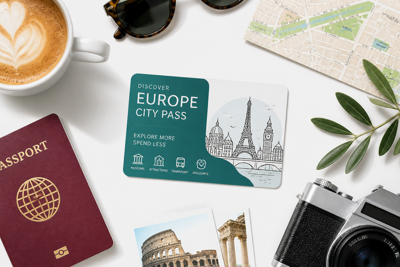 Turbopass DACH City Pass digital mobile ticket on smartphone screen for European travel