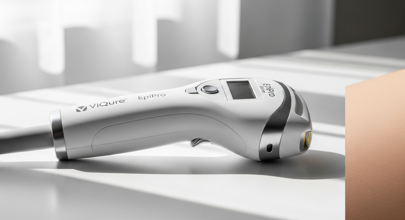 ViQure EpiPro 808nm diode laser hair removal device displayed on white background