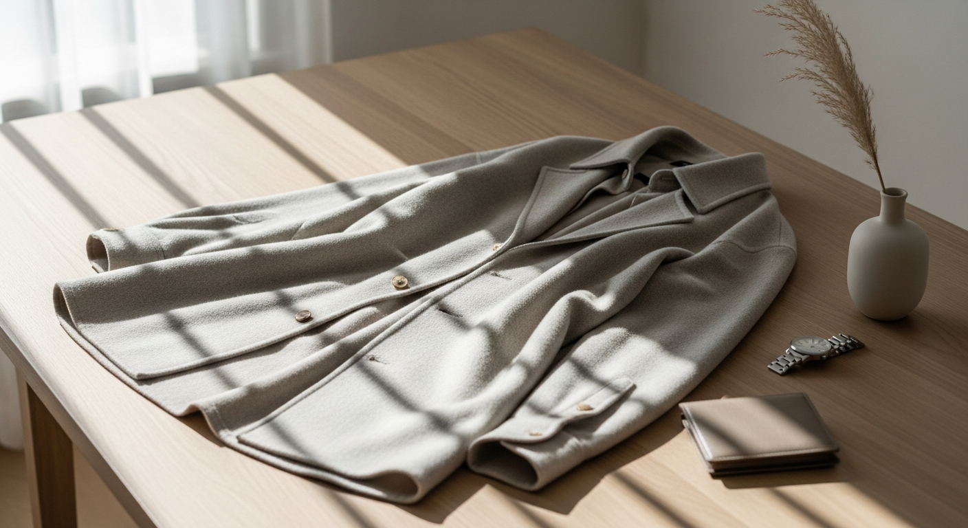 Luxury designer overshirt displayed on model showing premium fabric and tailored design