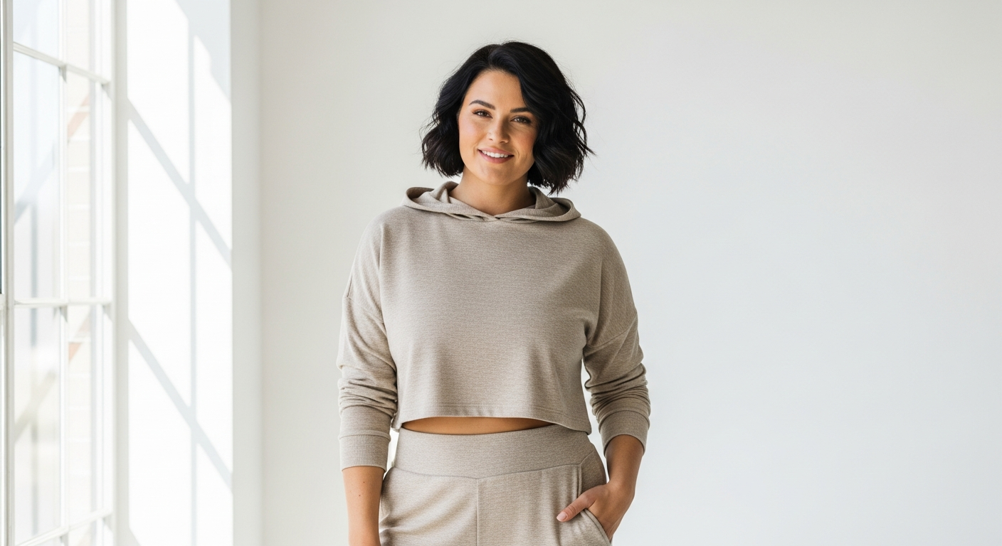 Women's casual sporty two-piece set in black and white featuring short-sleeve top and comfortable pants