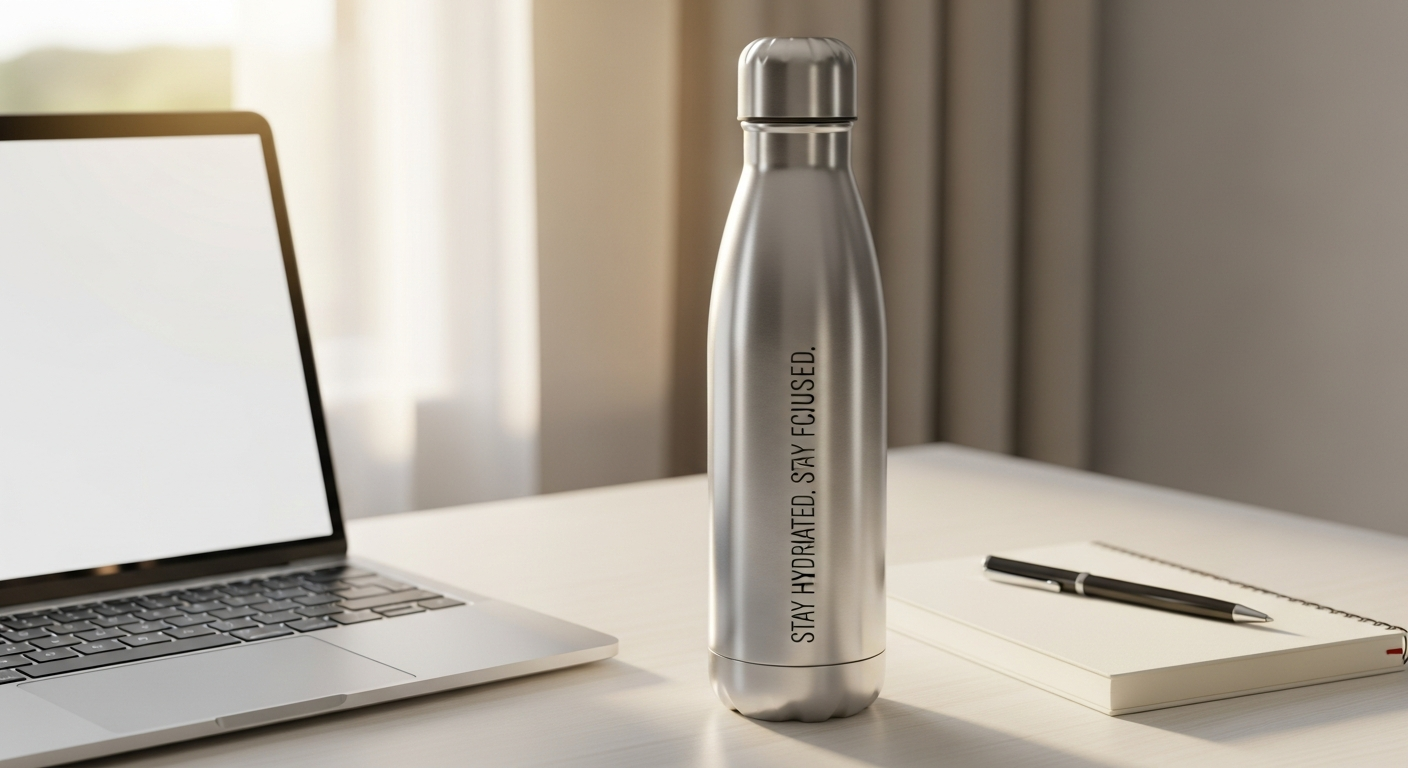 Xtusimple Motivational Insulated Stainless Steel Water Bottle with FIT ODYSSEY sticker challenge system