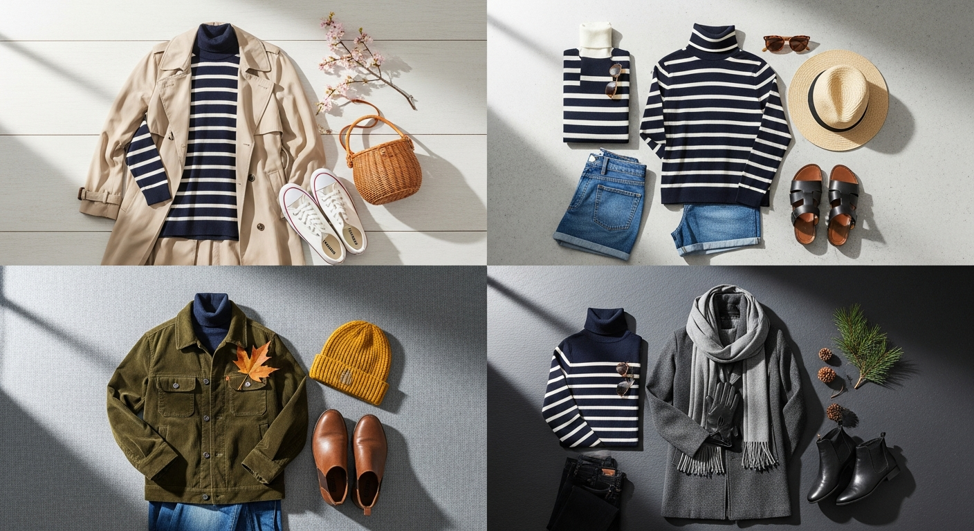 Style a Striped Turtleneck for Every Season